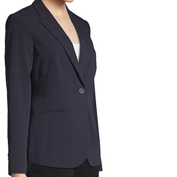 Liz Claiborne Career One Button Classic Blazer Gray Size 10 - Picture 3 of 6